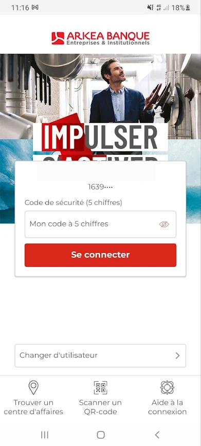 Entrer le code reçu sur le smartphone dans une nouvelle fenêtre qui apparaît sur la page d'authentification