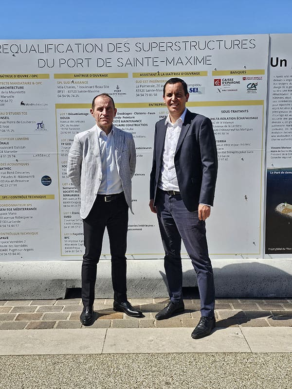 Alexis Ellul DG de la SPL Sud Plaisance et Emmanuel Brisson directeur Grand Sud Arkéa Banque Entreprises et Institutionnels